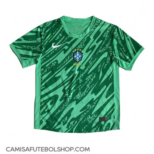 Camisa de time de futebol Brasil Goleiro Replicas 2º Equipamento Copa America 2024 Manga Curta